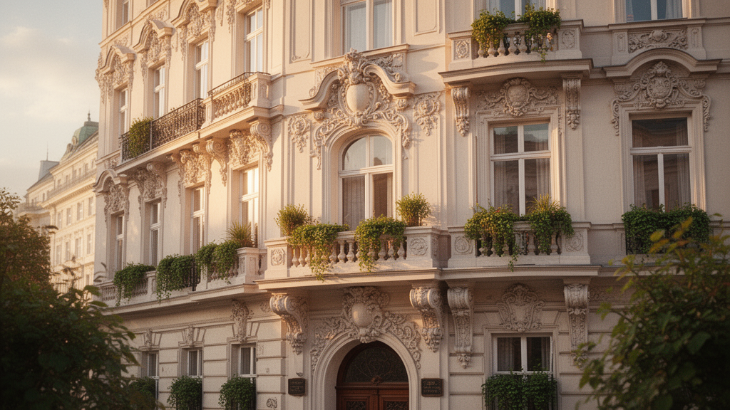 A classic Viennese apartment building facade